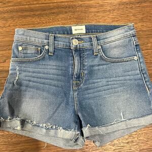 Hudson Valeri Cut Off 1" Cuff Denim Shorts in Size 25